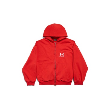 Women's Under Armour® Zip-up Hoodie Regular Fit in Red/white