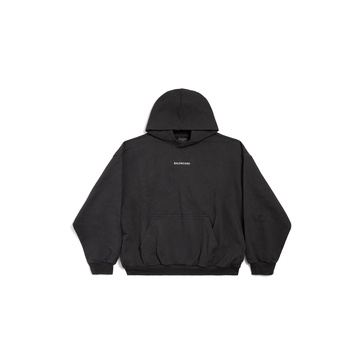 New Balenciaga Back Hoodie Medium Fit in Black