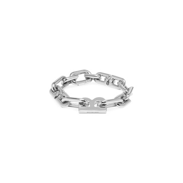 B Chain Thin Bracelet in Silver