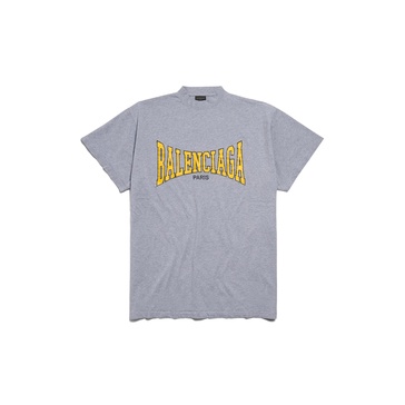 Men's Balenciaga Boxing T-shirt Oversize Fit in Heather Grey