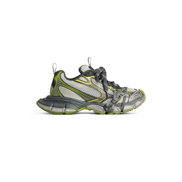 Men's 3xl Sneaker  in White/grey/green/yellow