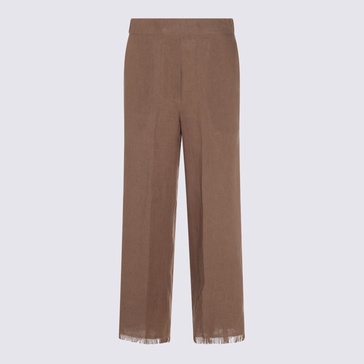 Antonelli Brown Linen Pants