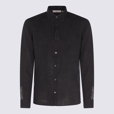 Altea Navy Blue Linen Shirt