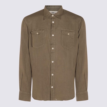 Altea Military Green Linen Shirt