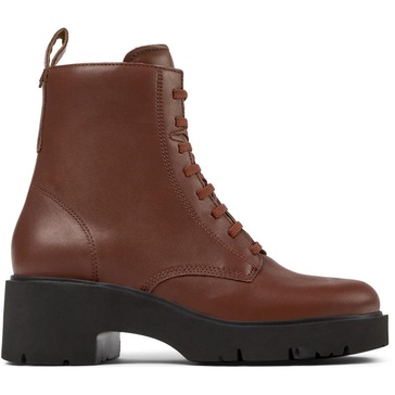Red lace-up boots for women