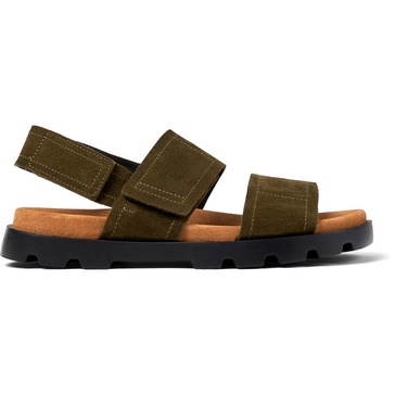 Green Nubuck 2-Strap Sandal for Men