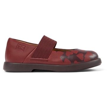 Burgundy leather Mary Jane shoes for kids