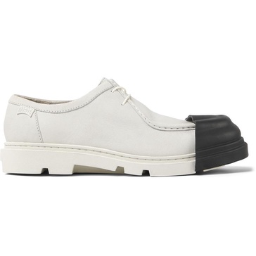 White non-dyed leather shoes for women