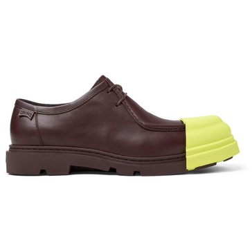 Burgundy leather shoes for men
