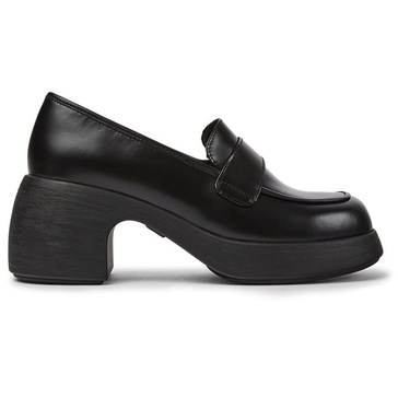 Black leather shoes