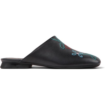 Black Leather Women's Sandal.