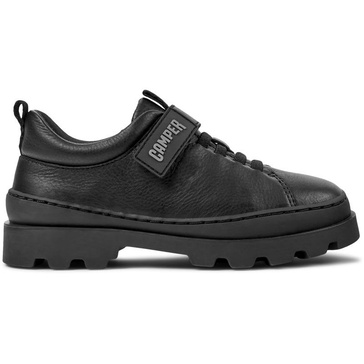 Black leather shoes for kids