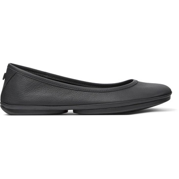 Black Leather Ballerina for Women