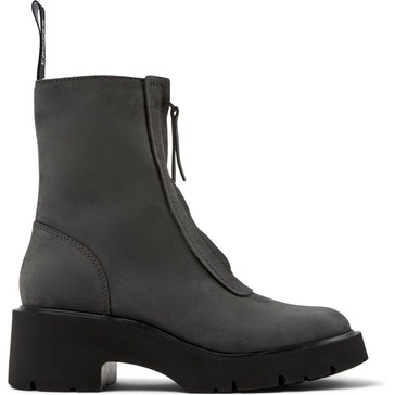 Gray Nubuck Mid Boots for Women.