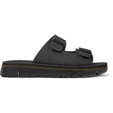 Black Leather Slide for Men