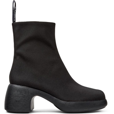 Black Textile Boots for Women