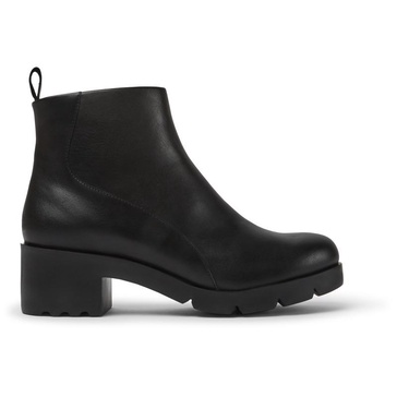 Black zip ankle boot for women