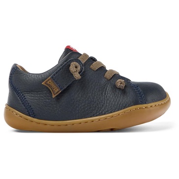 Blue Leather Kids' Shoes.