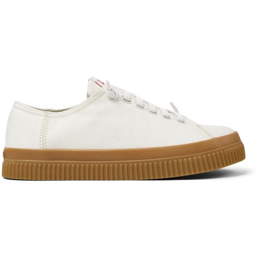 White TENCEL™ Lyocell Men's Sneakers.