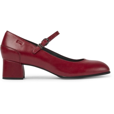 Red leather Mary Jane heels