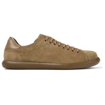 Brown Nubuck & Leather Men's Sneakers.
