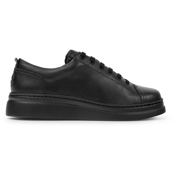 Black Leather Women's Sneakers.