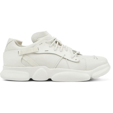 White non-dyed leather sneakers for men
