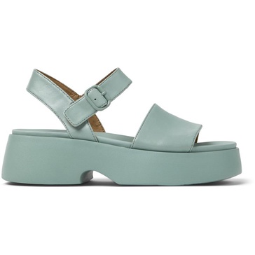 Green Leather Sandals for Women.