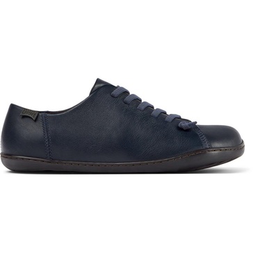 Blue leather shoes for men