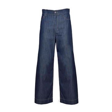 Button Detailed Wide Leg Jeans