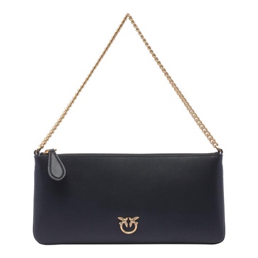 Elegant Black Silk Shoulder Bag