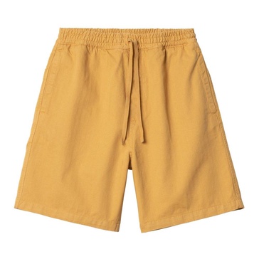 Yellow Cotton Bermuda Shorts with Logo