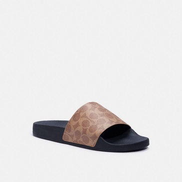 Coach Men's Signature Coated Canvas Pool Slide