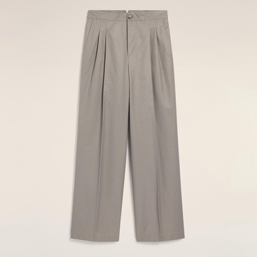AMI Large Fit Cotton-Satin Trousers - S