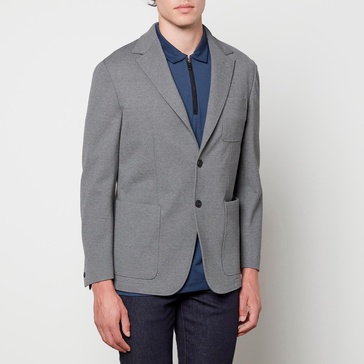 Canali Herringbone Stretch-Jersey Blazer - 50/L