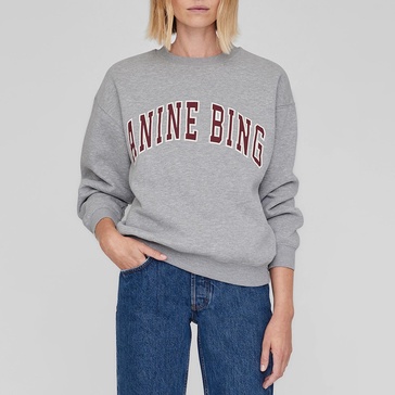 Anine Bing Spencer Cotton-Jersey Sweatshirt - M