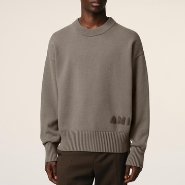 AMI Logo Cotton-Blend Jumper - S