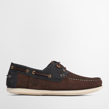 Barbour Men's Wake Suede Boat Shoes - UK 7 - Brown/Navy