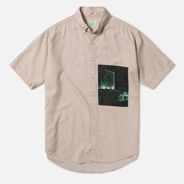 ARIES Motel Graphic Work Tencel-Blend Short-Sleeve Shirt - S