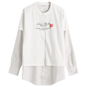 Acne Studios Eliah Double Layer Business Card Logo T-Shirt