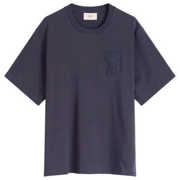 AMI Paris Woven Logo T Shirt