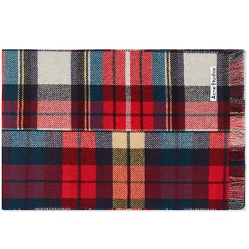 Acne Studios Vorata Patchwork Tartan Scarf