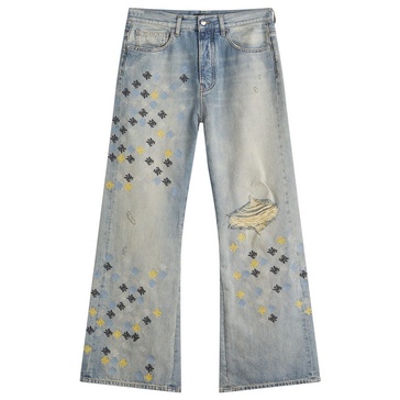 AMIRI MA Quad Embroidered Wider Leg Jeans