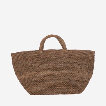 Vanilla Raffia Medium Tote Bag