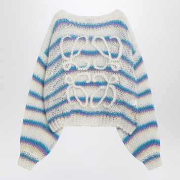 Loewe White/Multicoloured Jumper With Anagram Logo Women