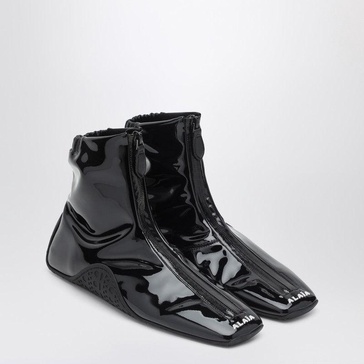 Alaia Black Sneaker In Coated Stretch Fabric Women