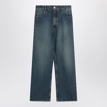 Alaia Wide Denim Jeans With Knitted Band Women