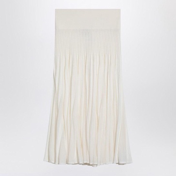 Alaia Long White Woollen Coat Women