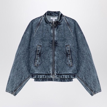 Alaia Rounded Denim Racing Jacket Women