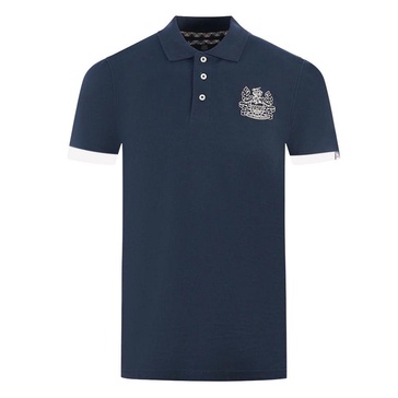 elegant cotton polo with contrast logo men's emblem